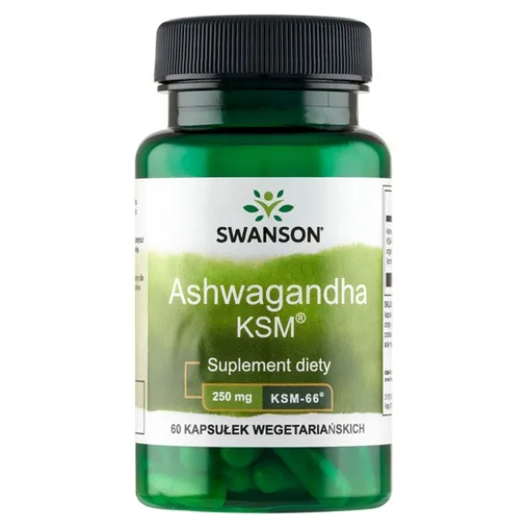 Swanson Ashwagandha KSM-66 ekstrakt, kapsułki, 60 szt.