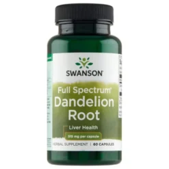 Swanson Dandelion Root (Mniszek lekarski), 515 mg, kapsułki, 60 szt.