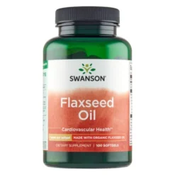 Swanson Flaxseed Oil, 1000 mg, kapsułki żelowe, 100 szt.