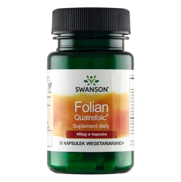 Swanson Folian Quatrefolic 400 µg, kapsułki, 30 szt.