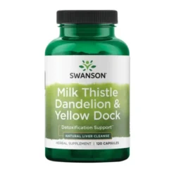 Swanson Milk Thistle Dandelion&Yellow Dock, kapsułki, 120 szt.