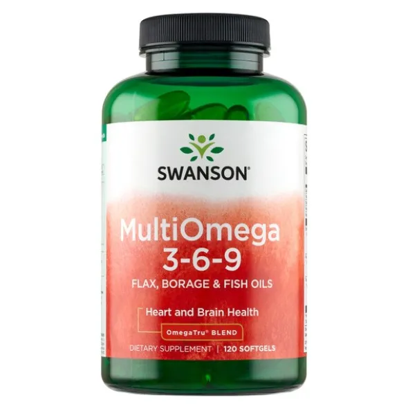 Swanson Multiomega 3-6-9, kapsułki żelowe, 120 szt.