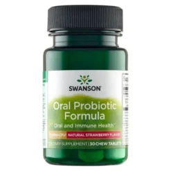 Swanson Probiotyczna formuła jamy ustnej,smak truskawkowy, tabletki, 30 szt.