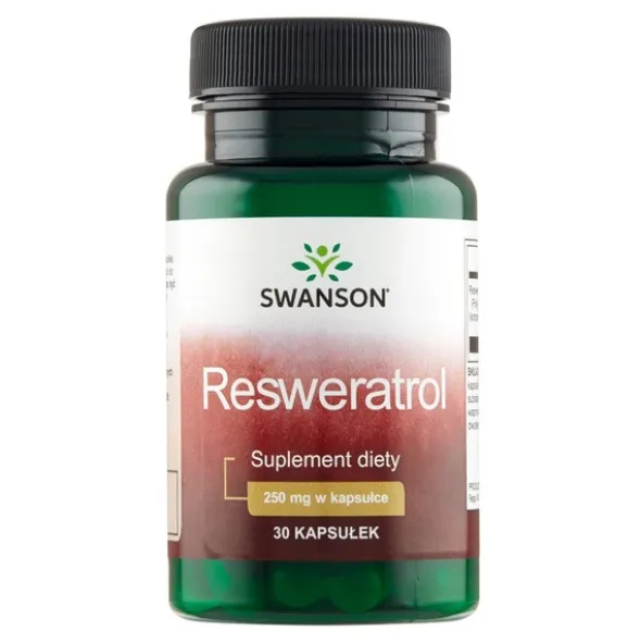 Swanson Resweratrol, 250 mg, kapsułki, 30 szt.