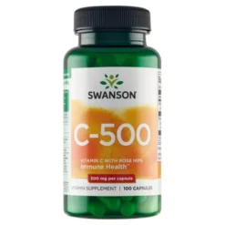 Swanson Witamina C 500 mg z dziką róża, kapsułki, 100 szt.