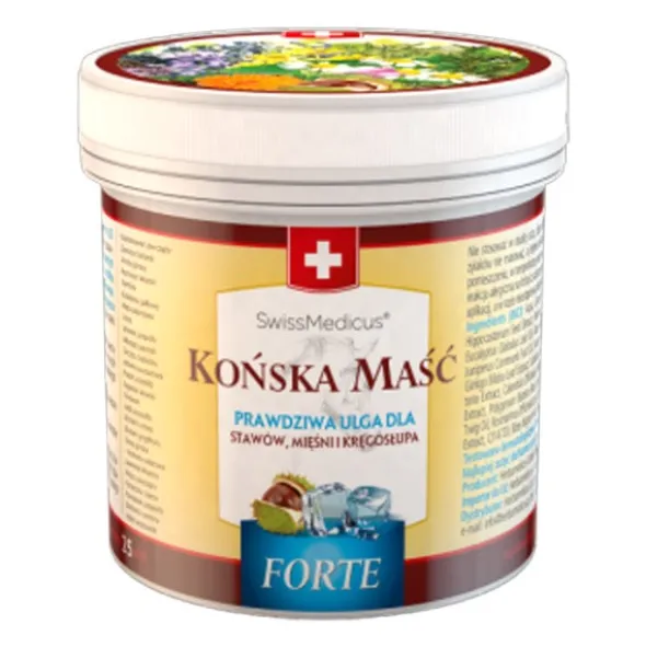 SwissMedicus, szwajcarska maść końska Forte, chłodząca, 250 ml