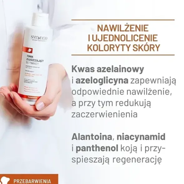 Sylveco Dermo Przebarwienia, tonik złuszczający do twarzy, 200 ml