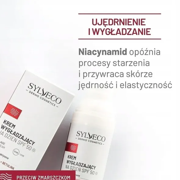 Sylveco Dermo Przeciw zmarszczkom, krem wygładzający na dzień SPF 50, 50 ml