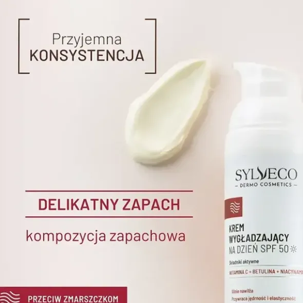 Sylveco Dermo Przeciw zmarszczkom, krem wygładzający na dzień SPF 50, 50 ml
