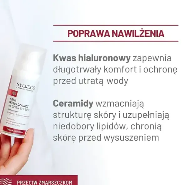 Sylveco Dermo Przeciw zmarszczkom, krem wygładzający na dzień SPF 50, 50 ml