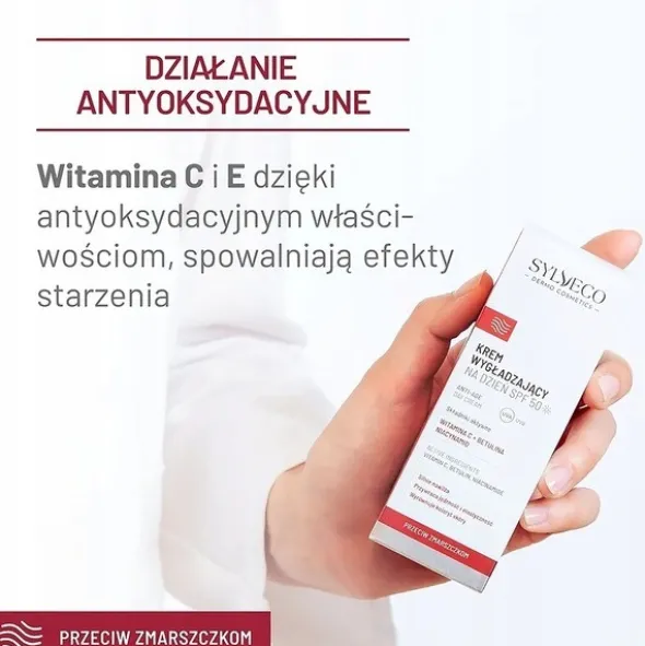 Sylveco Dermo Przeciw zmarszczkom, krem wygładzający na dzień SPF 50, 50 ml
