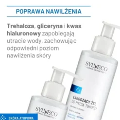 Sylveco Dermo Skóra atopowa, łagodzący żel do mycia twarzy, 200 ml