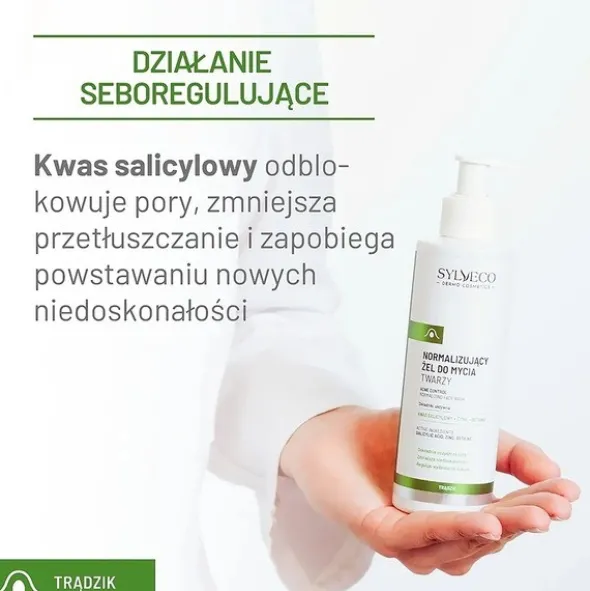 Sylveco Dermo Trądzik, normalizujący żel do mycia twarzy, 200 ml