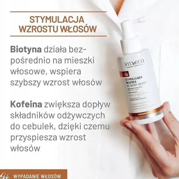 Sylveco Dermo, Wypadanie włosów, wcierka do skóry głowy, 145 ml