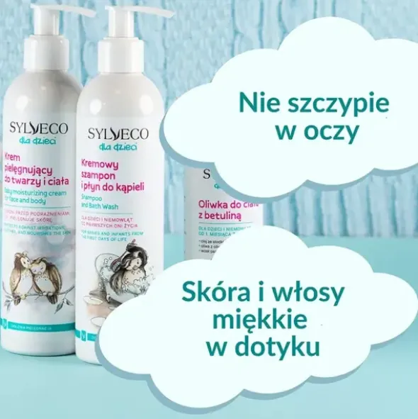 Sylveco dla dzieci, kremowy szampon i płyn do kąpieli, 300 ml
