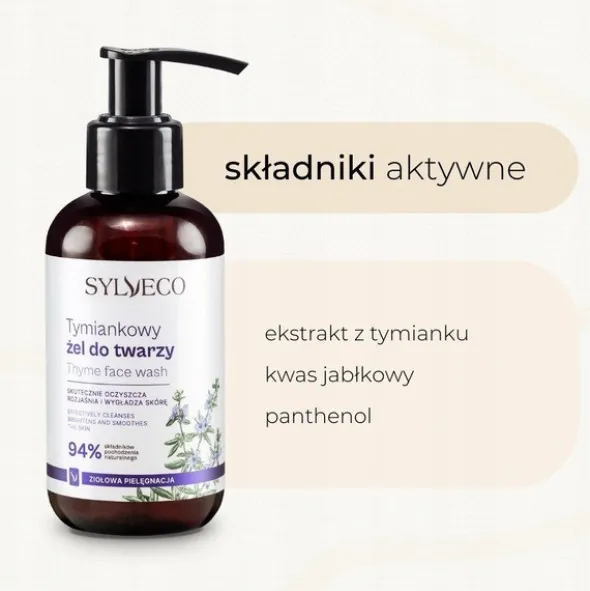 Sylveco, żel tymiankowy do twarzy, 150 ml
