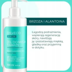 Sylveco Pure Line, łagodząco-tonizujący żel do mycia twarzy, 300 ml