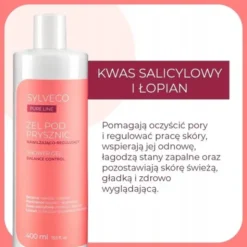 Sylveco Pure Line, żel pod prysznic, nawilżająco-regulujący, 400 ml