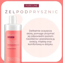 Sylveco Pure Line, żel pod prysznic, nawilżająco-regulujący, 400 ml
