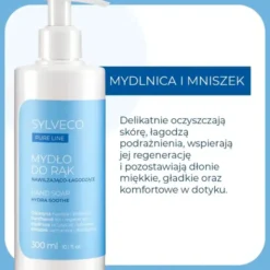 Sylveco Pure Line, nawilżająco-łagodzące mydło do rąk, płyn, 300 ml
