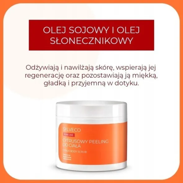 Sylveco Pure Line, peeling do ciała, cytrusowy, 400 g