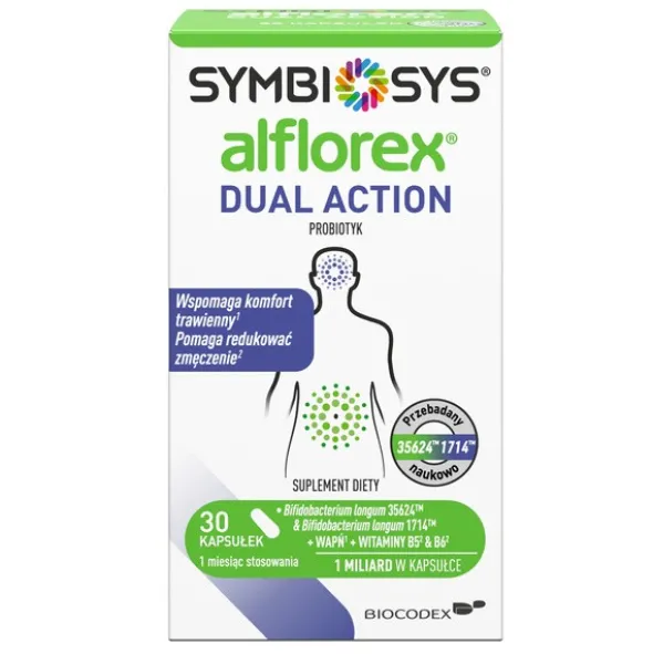 Symbiosys Alflorex Dual Action, probiotyk, kapsułki, 30 szt.