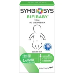 Symbiosys Bifibaby, probiotyk od urodzenia, Bifidobacterium breve, krople, 8 ml