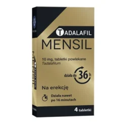 Tadalafil Mensil, 10 mg, tabletki powlekane, 4 szt.