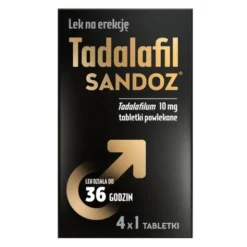 Tadalafil Sandoz, 10 mg, tabletki powlekane, 4 szt.