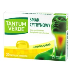 Tantum Verde smak cytrynowy, 3 mg, pastylki twarde, 20 szt.