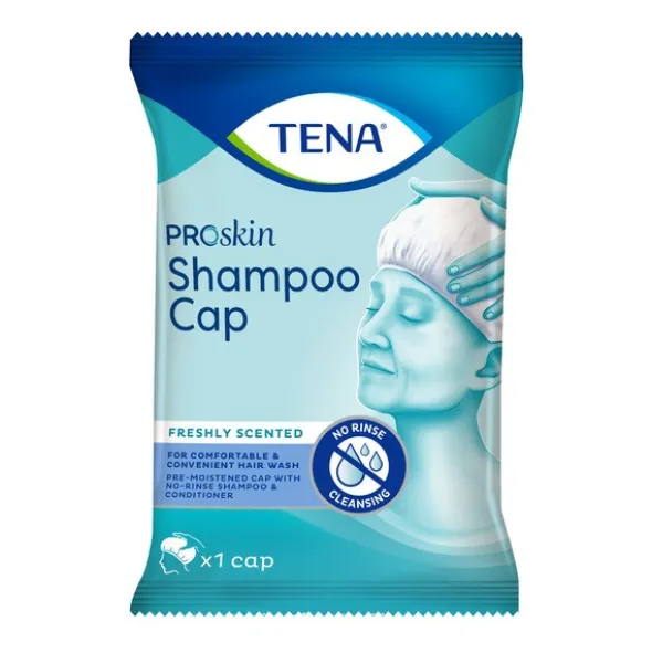 TENA Shampoo Cap, czepek do mycia włosów, 1 szt.