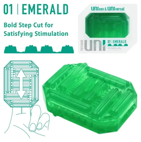 Tenga Uni Emerald, nakładka masturbacyjna, 1 szt.