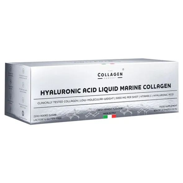 The Collagen Company Płynny Kolagen Morski z kwasem hialuronowym, płyn, smak mango, 30 ml x 10 szt.
