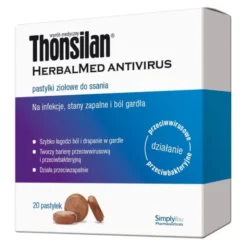 Thonsilan HerbalMed Antivirus, pastylki do ssania, ziołowe, 20 szt.