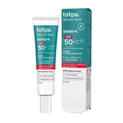 Tołpa Dermo Face Sebio+, krem fotoochronny, SPF 50+, 40 ml