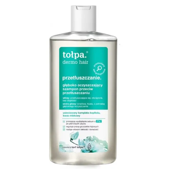 Tołpa dermo hair przetłuszczanie., szampon głęboko oczyszczający, 250 ml