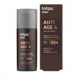 Tołpa Men anti age&skin barrier, wzmacniający krem przeciwzmarszczkowy 50+, 50 ml