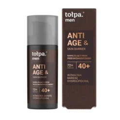 Tołpa Men Anti Age&Skin Barrier, krem nawilżająco-przeciwzmarszczkowy dla mężczyzn 40+, 50 ml