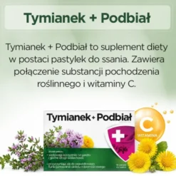 Tymianek Podbiał, pastylki do ssania, 18 szt.