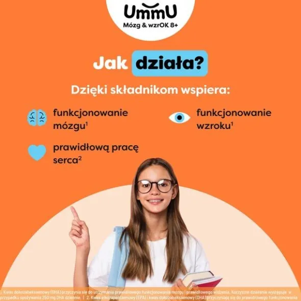 UmmU Mózg & wzrOK 8+, kapsułki miękkie, 240 szt.