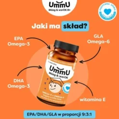UmmU Mózg & wzrOK 8+, kapsułki miękkie, 120 szt.
