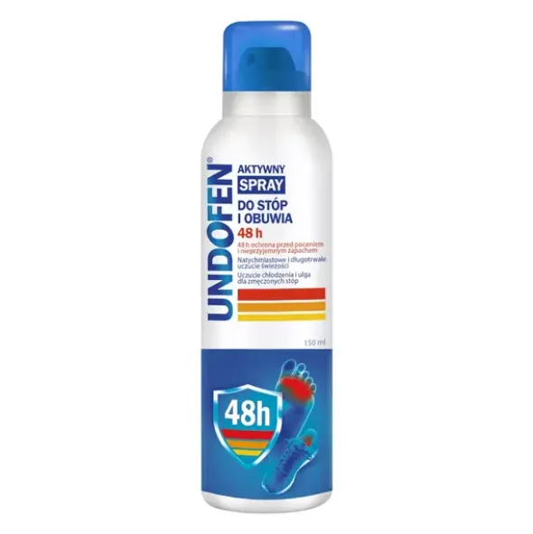 Undofen, aktywny spray do stóp i obuwia 48h, 150 ml