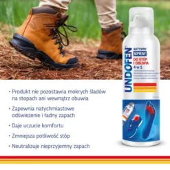 Undofen aktywny spray do stóp i obuwia 4 w 1, 150 ml