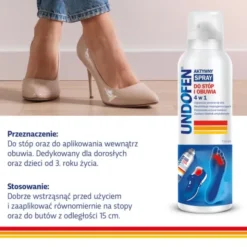 Undofen aktywny spray do stóp i obuwia 4 w 1, 150 ml