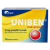 Uniben smak cytrynowy, 3 mg, pastylki twarde, 30 szt.