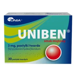 Uniben smak miętowy, 3 mg, pastylki twarde, 30 szt.
