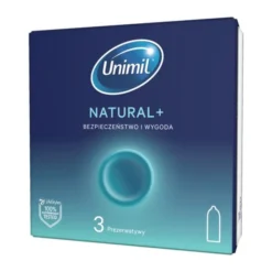 Unimil Natural+, prezerwatywy lateksowe, 3 szt.