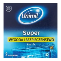 Unimil Super, prezerwatywy lateksowe, 3 szt.