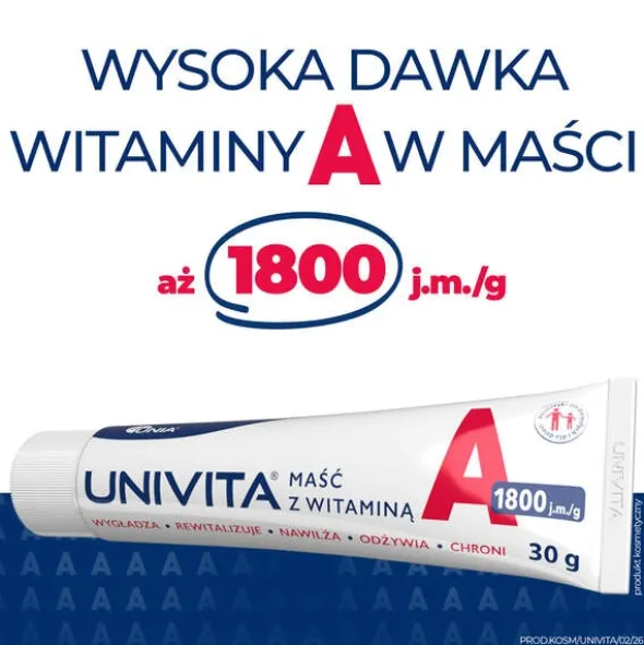 Univita, maść z witaminą A 1800 j.m./g, 30 g
