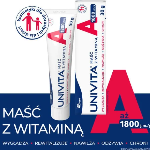 Univita, maść z witaminą A 1800 j.m./g, 30 g
